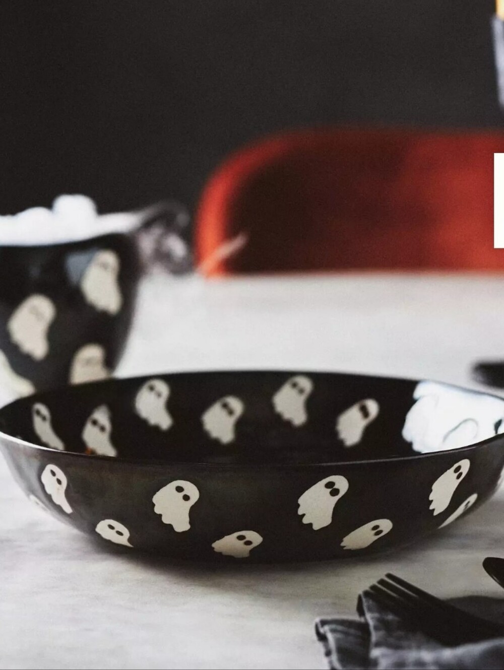 Anthropologie Vida Icon Pasta Bowl: Halloween Edition